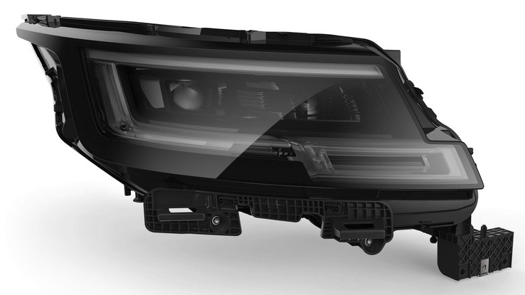 O destaque do desenvolvimento atual é o farol DLP® LED para o novo Range Rover.